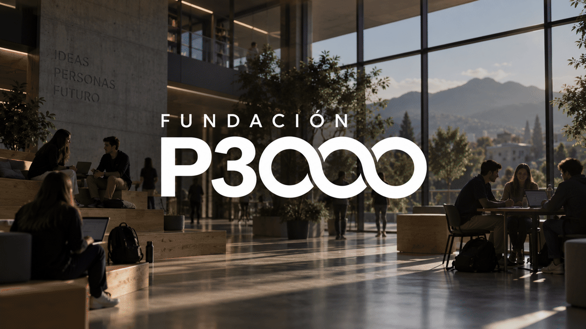 Presentación animada de identidad de Fundación P3000