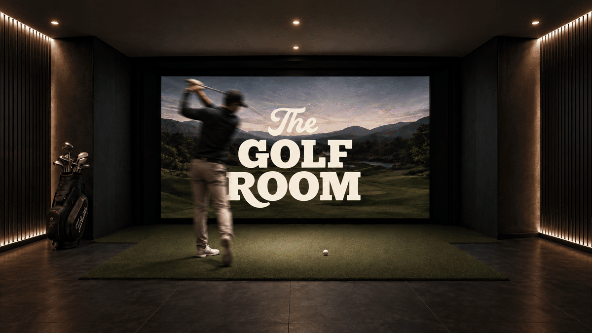Presentación animada de identidad de The Golf Room