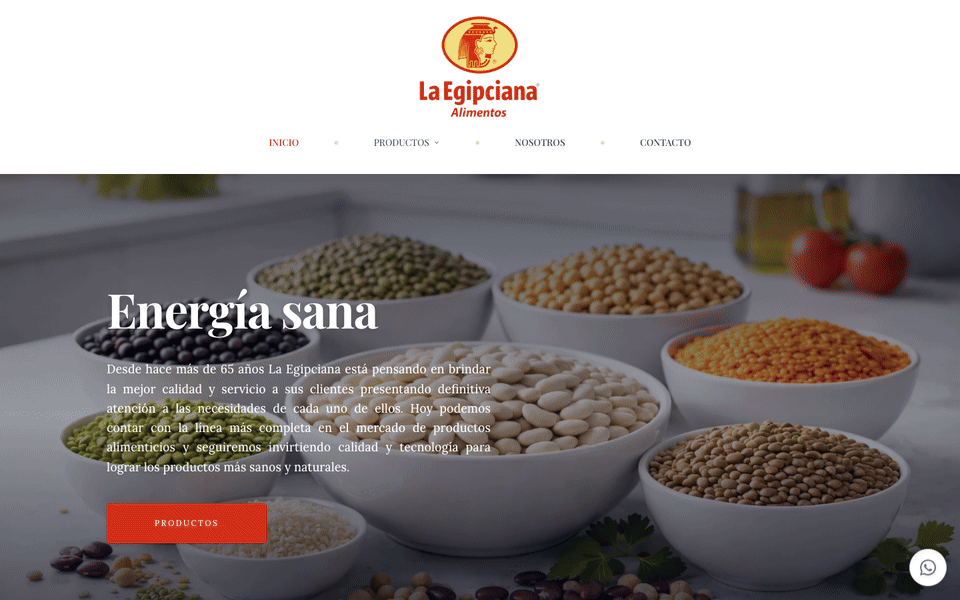 Recorrido animado del sitio e-commerce de La Egipciana